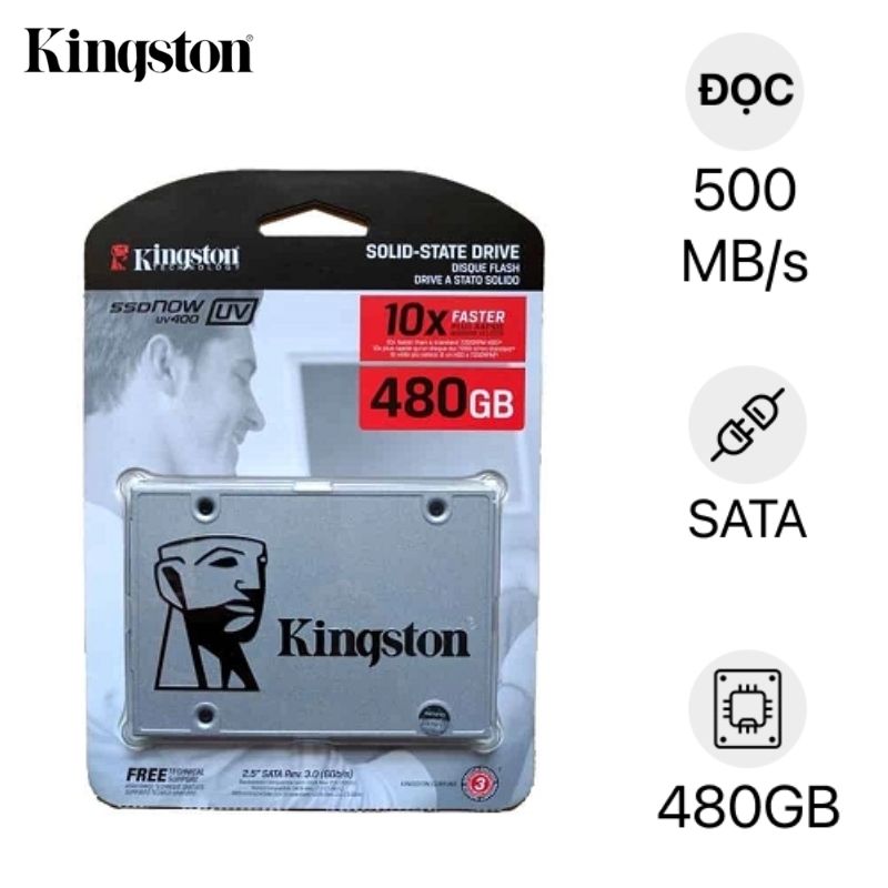 Thay Ổ cứng SSD Kingston A400 480GB SATA 2.5 inch