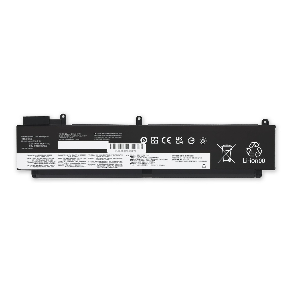Thay Pin trước Lenovo ThinkPad T460s và T470s - 00HW022