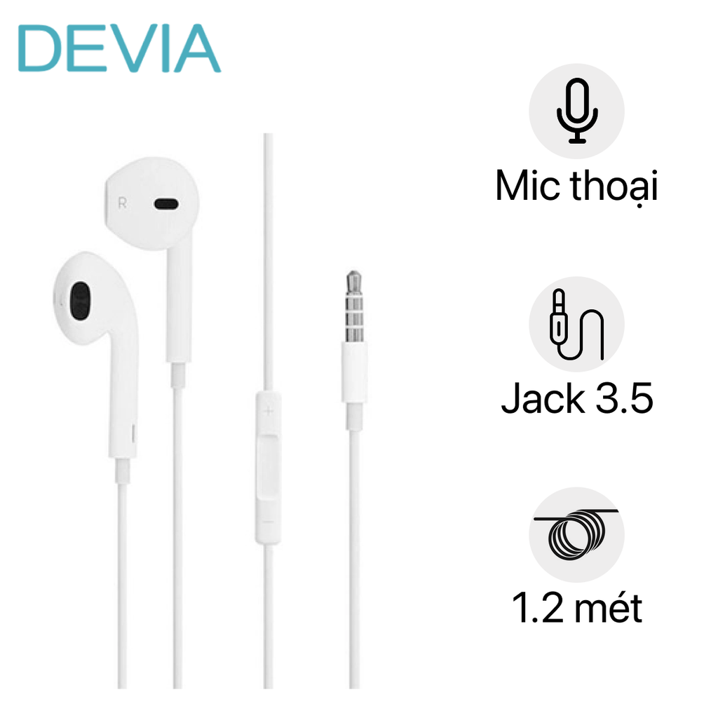 Tai nghe In-Ears Devia Smart Earpods có mic