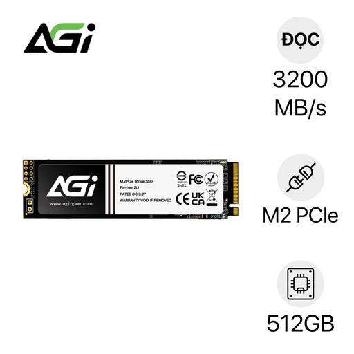 Thay Ổ cứng SSD AGI AI298 M.2 NVMe PCIe Gen 3 512GB